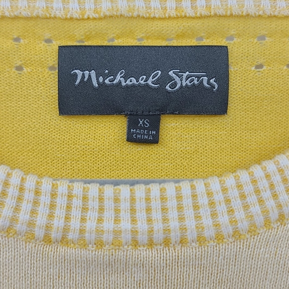 Michael stars reversible yellow sweater. Size xs - Picture 4 of 5